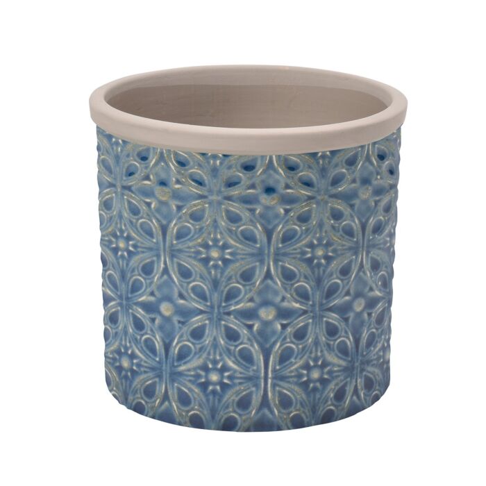 Burgon & Ball Porto Glazed Pot-Blue-Small-1